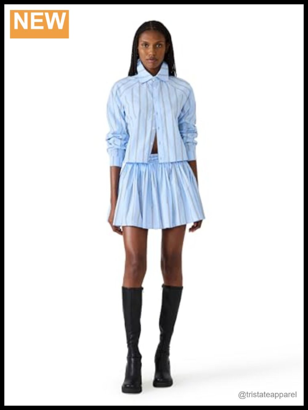 Women's Striped Button-Down Shirt Cotton